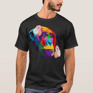 Camiseta Flor chimpanzé colorida macaco Chimpanzé