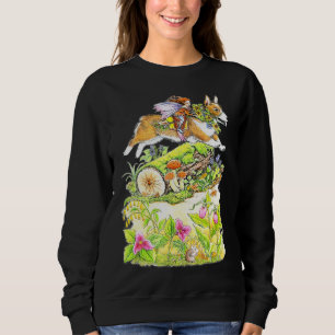 Camiseta Flor Com Cães Galeses Corgi