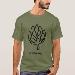 Camiseta Flor comestível vegetal das alcachofras da