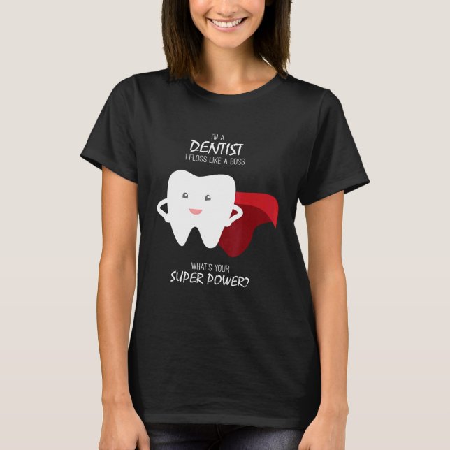 Camiseta Flor Como Dentista De Chefe (Frente)