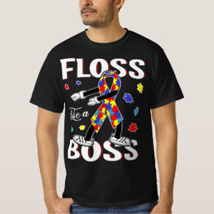 Camiseta Flor Como Um Chefe Dança Flexibindo Criança Autism