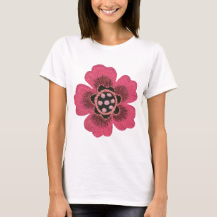 Camiseta Flor cor-de-rosa