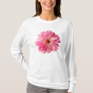 Camiseta Flor cor-de-rosa da peônia