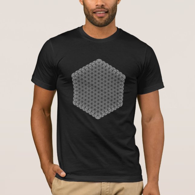Camiseta flor da geometria sagrada da vida (Frente)