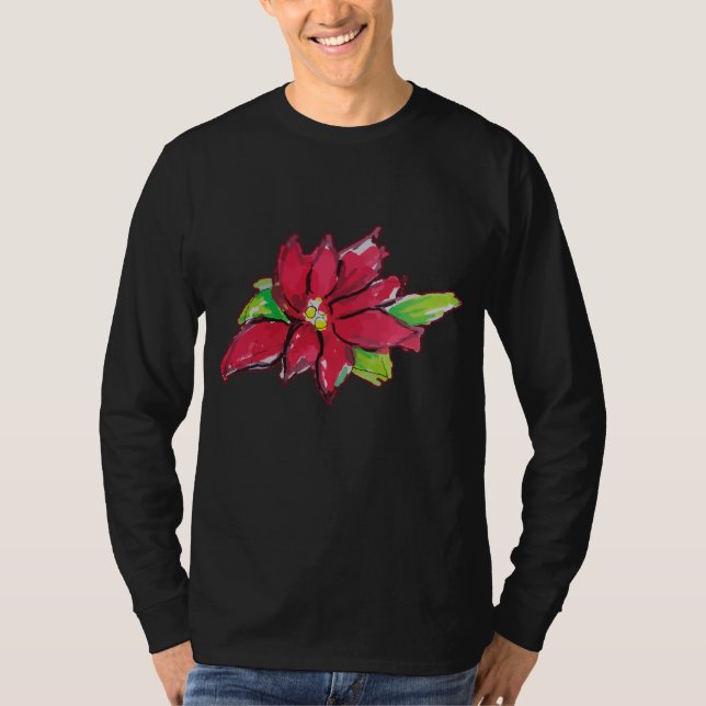 Camiseta Flor da Véspera de Natal (Frente)