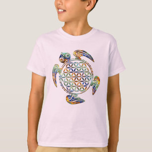 Camiseta Flor da Vida / Blume des Lebens - cor de tartaruga
