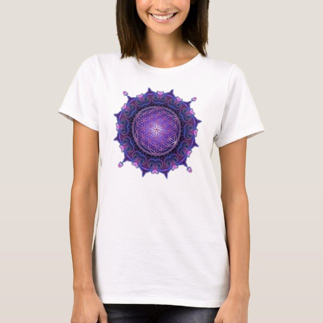 Camiseta FLOR DA VIDA / Blume des Lebens - Mandala I (Frente)