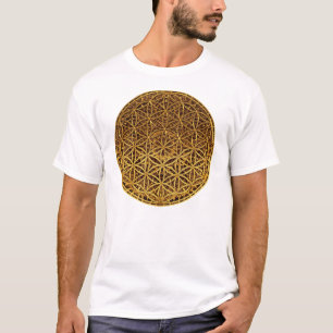 Camiseta Flor da Vida / Blume des Lebens - ouro medular