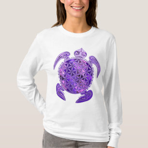 Camiseta Flor da Vida / Blume des Lebens - tartaruga roxa