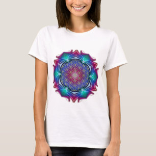 Camiseta FLOR DA VIDA/DES Lebens de Blume - mandala IV