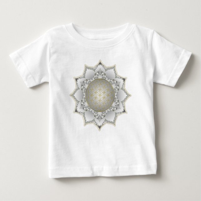 Camiseta Flor Da Vida - Mandala De Flores 1 (Frente)