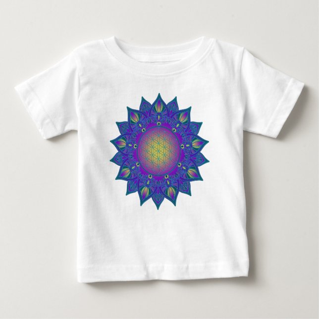 Camiseta Flor Da Vida - Mandala Indiana 3 (Frente)