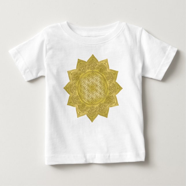 Camiseta Flor da Vida - Mandala Indiana 4 (Frente)