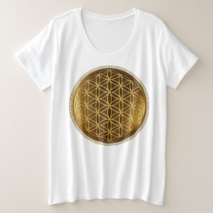 Camiseta FLOR DA VIDA - Medalha de Geometria Sagrada 1