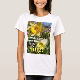 Camiseta Flor Daffodil Primavera de aspas Inspiradoras