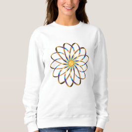 Camiseta flor de abstrato blu