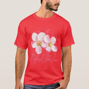Camiseta Flor de Água de Flor de Maçã do Estado de Arkansas