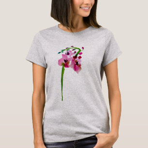 Camiseta Flor de água-forte rosa Verbascum blush