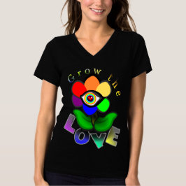 Camiseta Flor de Amor Arco-íris