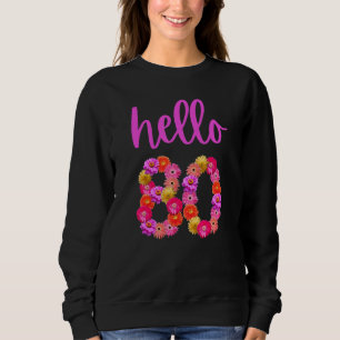 Camiseta Flor De Aniversário De 80 Anos Alô 80 É Minha 80 B