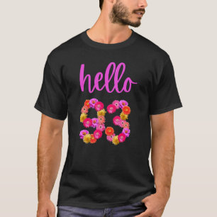Camiseta Flor De Aniversário De 93 Anos Alô 93 É O Meu 93º 