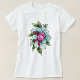 Camiseta Flor de Aquarela