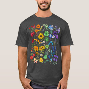 Camiseta Flor de Arco-Íris de Flor Lgbt