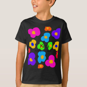 Camiseta Flor de Arco-íris Orgulho Amor Adicionar Nome Text