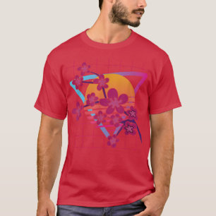 Camiseta Flor de Arte do Japão Sakura Vaporwave Cher