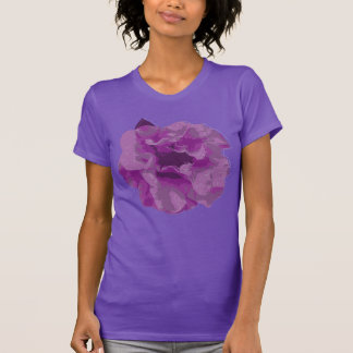 Camiseta Flor de Camélia Roxa Moderna