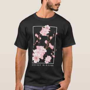 Camiseta Flor de Cereja de Vaporwave Aestética Japonês