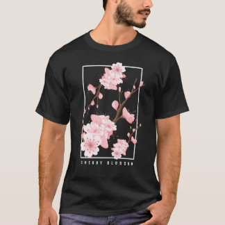 Camiseta Flor de Cereja de Vaporwave Aestética Japonês