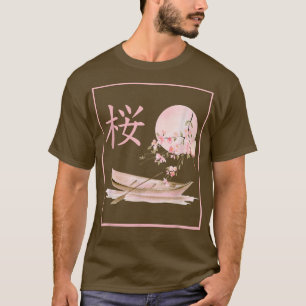 Camiseta Flor de Cereja Rosa Japonês com Prêmio Sakura Kanj