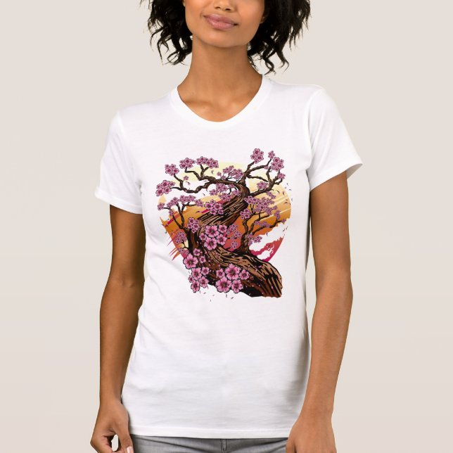 Camiseta Flor de Cereja Selvagem (Frente)