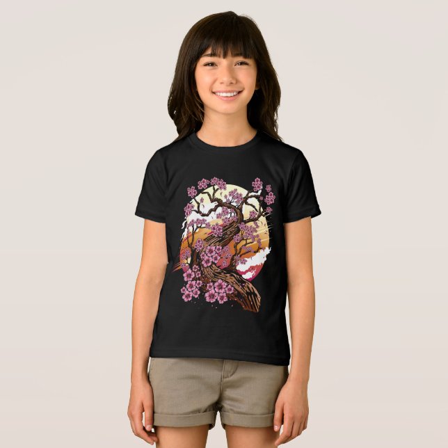Camiseta Flor de Cereja Selvagem (Frente Completa)
