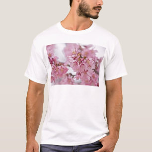 Camiseta Flor de Cerejeira Sakura Rosa Pálido