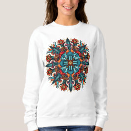 Camiseta Flor de cogumelo-do-campo-psíquico-hippie