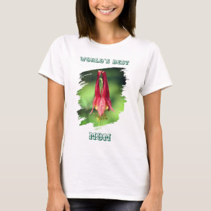 Camiseta Flor de Columbine da Melhor Mãe do Mundo 
