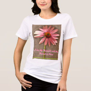Camiseta Flor de Cone Rosa - Eu sou do Meu Amado e Meu Amad