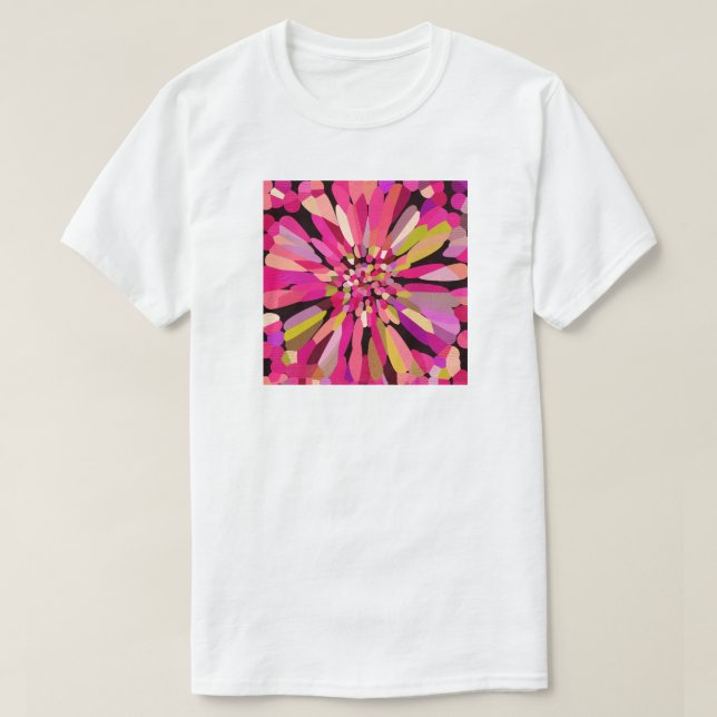 Camiseta Flor de Confetti Rosa (Frente do Design)