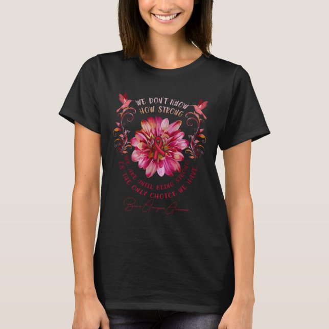 Camiseta Flor de Conscientização de Aneurisma Cerebral Não  (Frente)