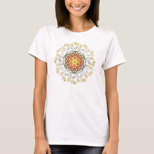 Camiseta Flor de DES Lebens da vida/Blume - ornamento IV