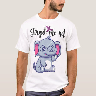 Camiseta Flor de Elefante Engraçado Não Me Esqueça Heimerhe