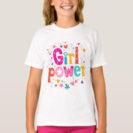 Camiseta Flor de energia das raparigas