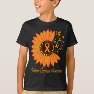 Camiseta Flor de Fita de Sensibilização para a Esclerose