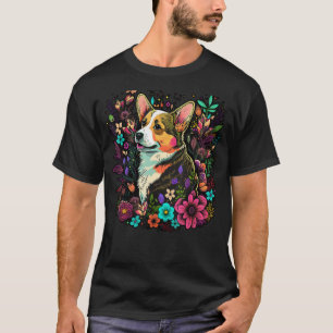 Camiseta Flor de Flor de Verão Floral Welsh Corgi 6