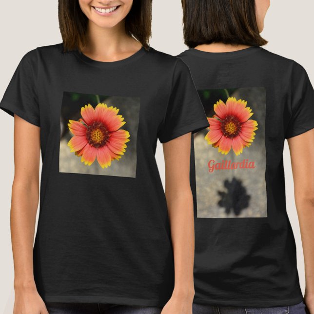 Camiseta Flor de Gaillardia Colorida Brilhante (Criador carregado)