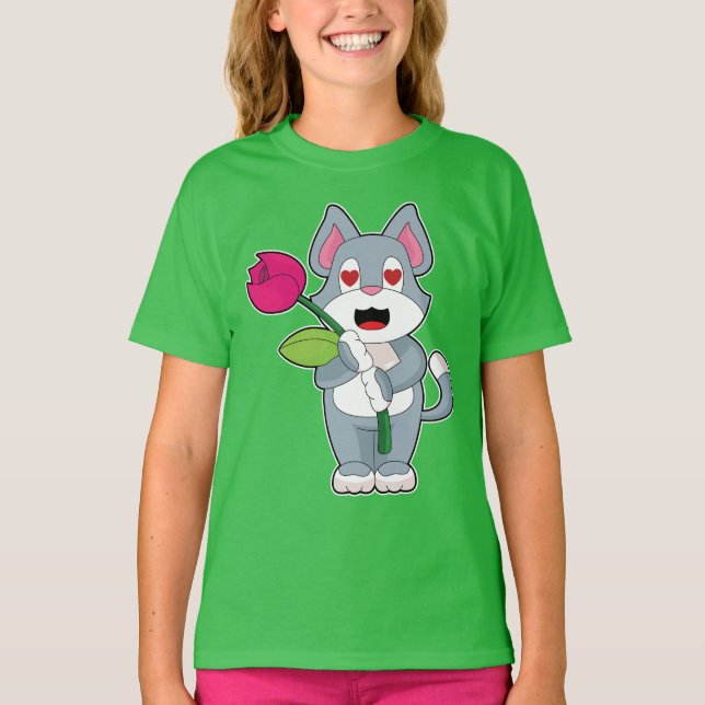 Camiseta Flor de Gato (Frente)