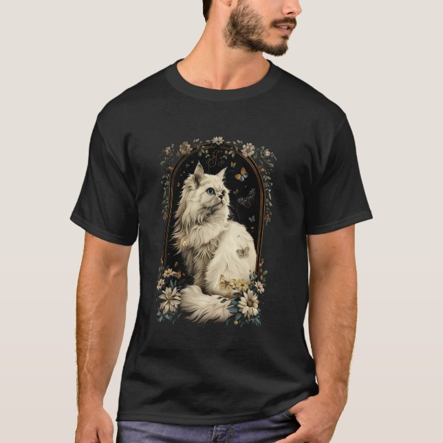Camiseta Flor de Gato Persa (Frente)