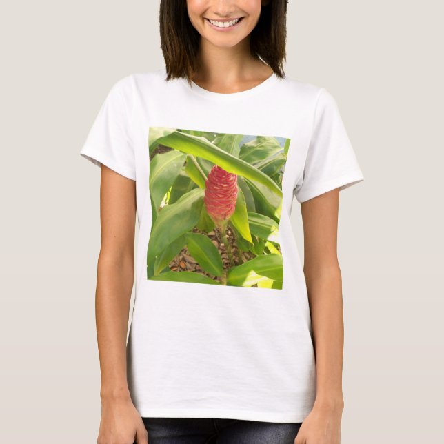 Camiseta Flor de gengibre xampu (Frente)